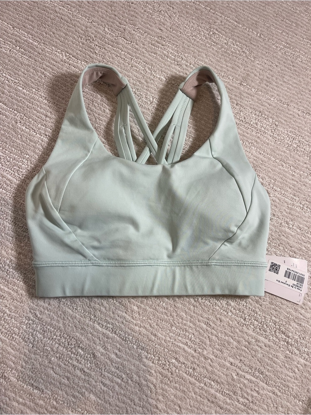 lululemon athletica Pale Mint Strappy Sports Bra Size 2